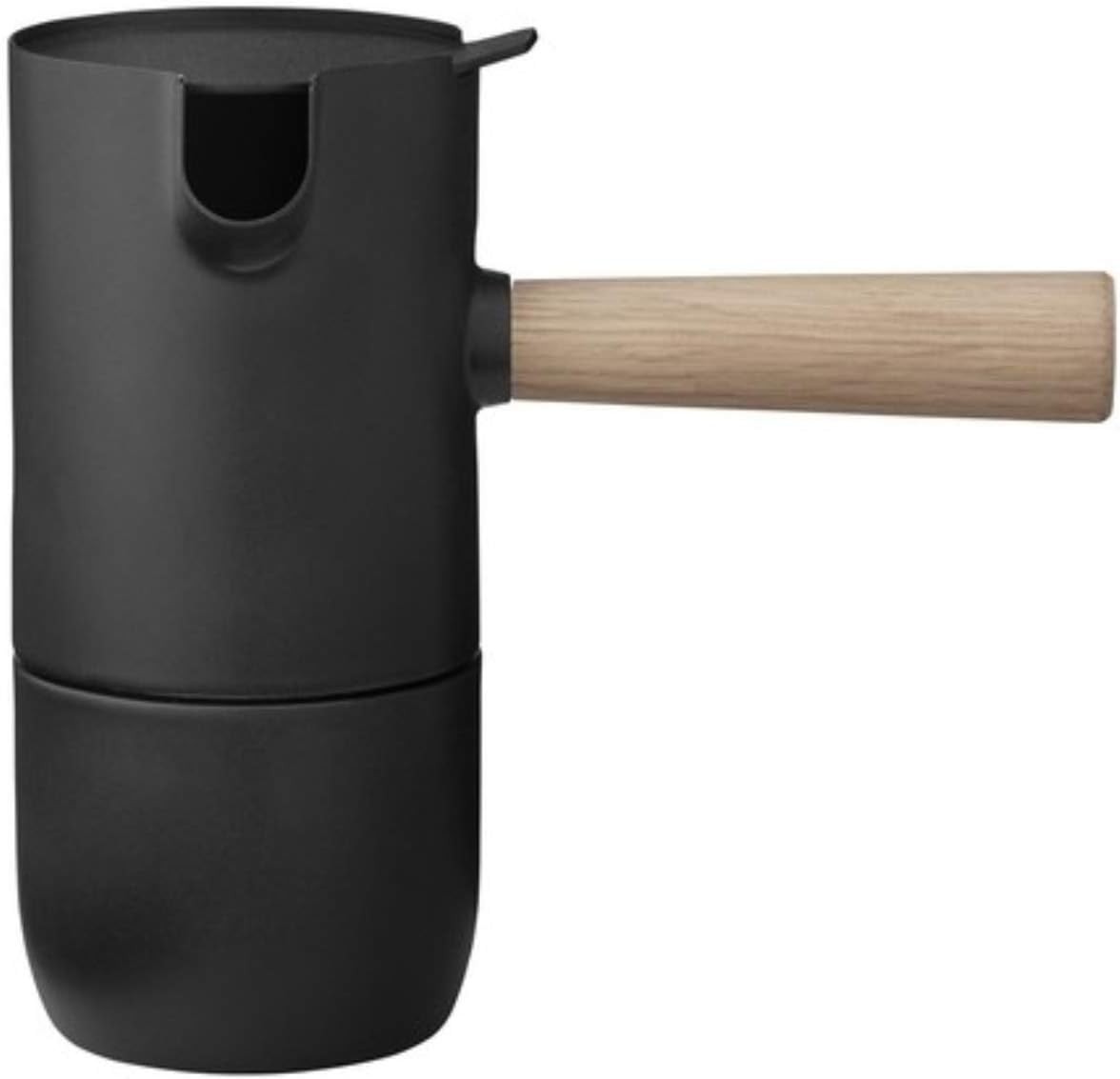 Stelton Collar Espresso Maker, Steel, Black, 17.5 x 10.5 x 16.5 cm