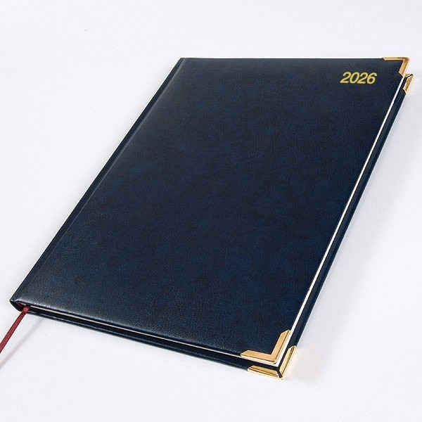 2026 Leathertex Desk Diary - Bookbound - Ambassador - Quarto Week to View 