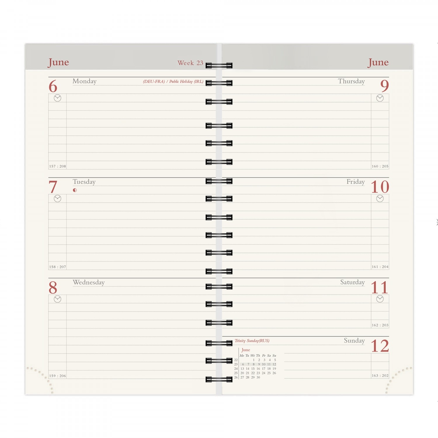 Senator 13 Month 2024 Pocket Diary Refill / Insert & Planorama 