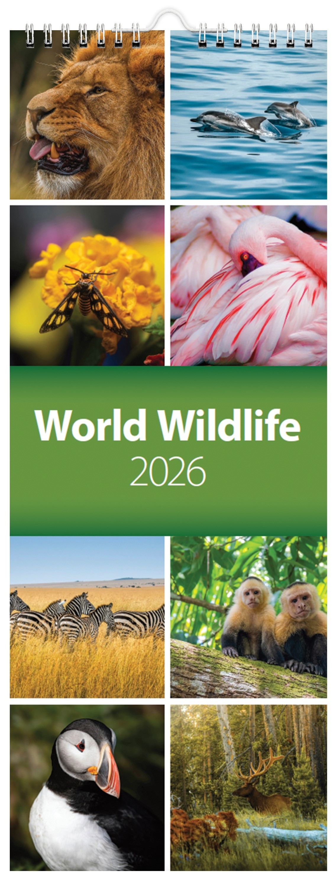 2026 World Wildlife Slim Wall Calendar