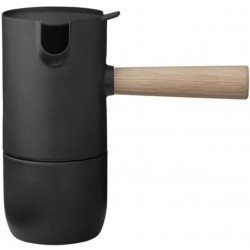 Stelton Collar Espresso Maker, Steel, Black, 17.5 x 10.5 x 16.5 cm