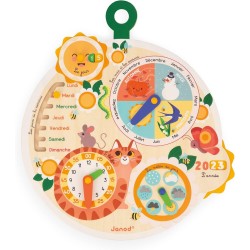 Janod - Wooden Children’s Educational Calendar in French