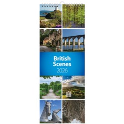 2026 British Scenes Slim Wall Calendar