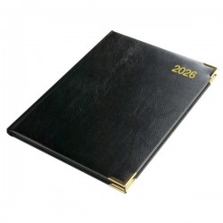 2026 Leathertex COMPACT Desk Diary - Bookbound - Statesman - Week to View 