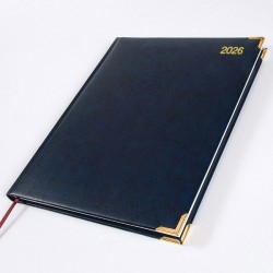 2026 Leathertex Desk Diary - Bookbound - Ambassador - Quarto Week to View 